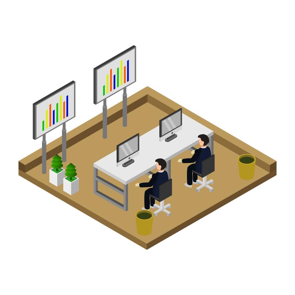 Isometric Conference Room vector