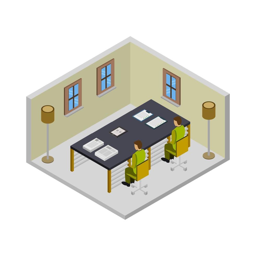 Isometric Conference Room vector