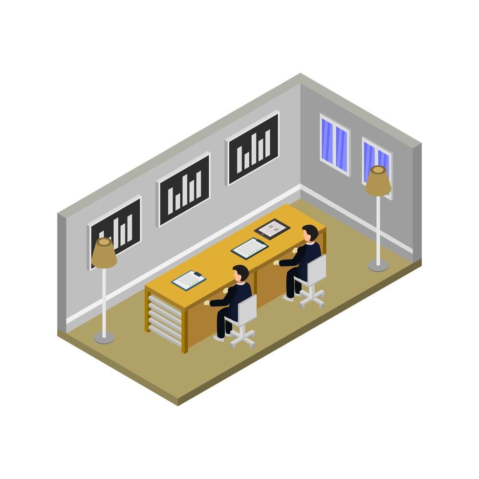 Isometric Conference Room vector