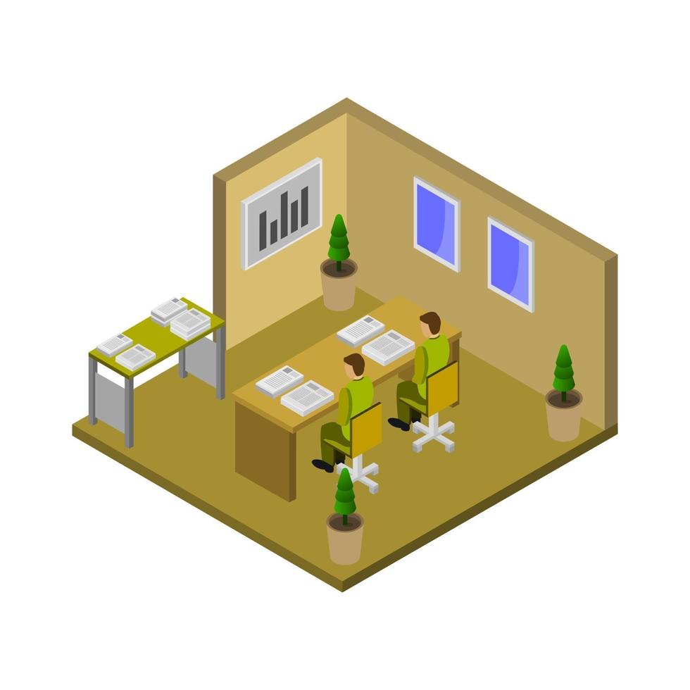 Isometric Conference Room vector