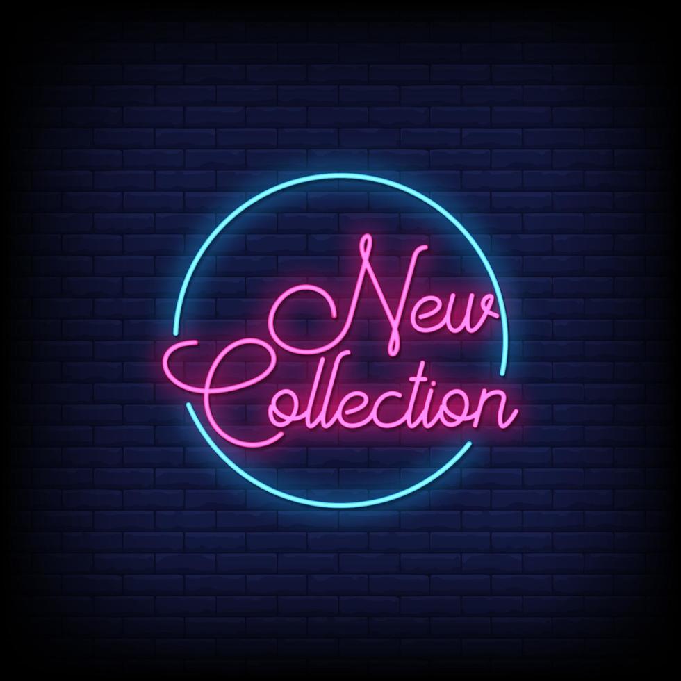 New Collection Neon Signs Style Text Vector