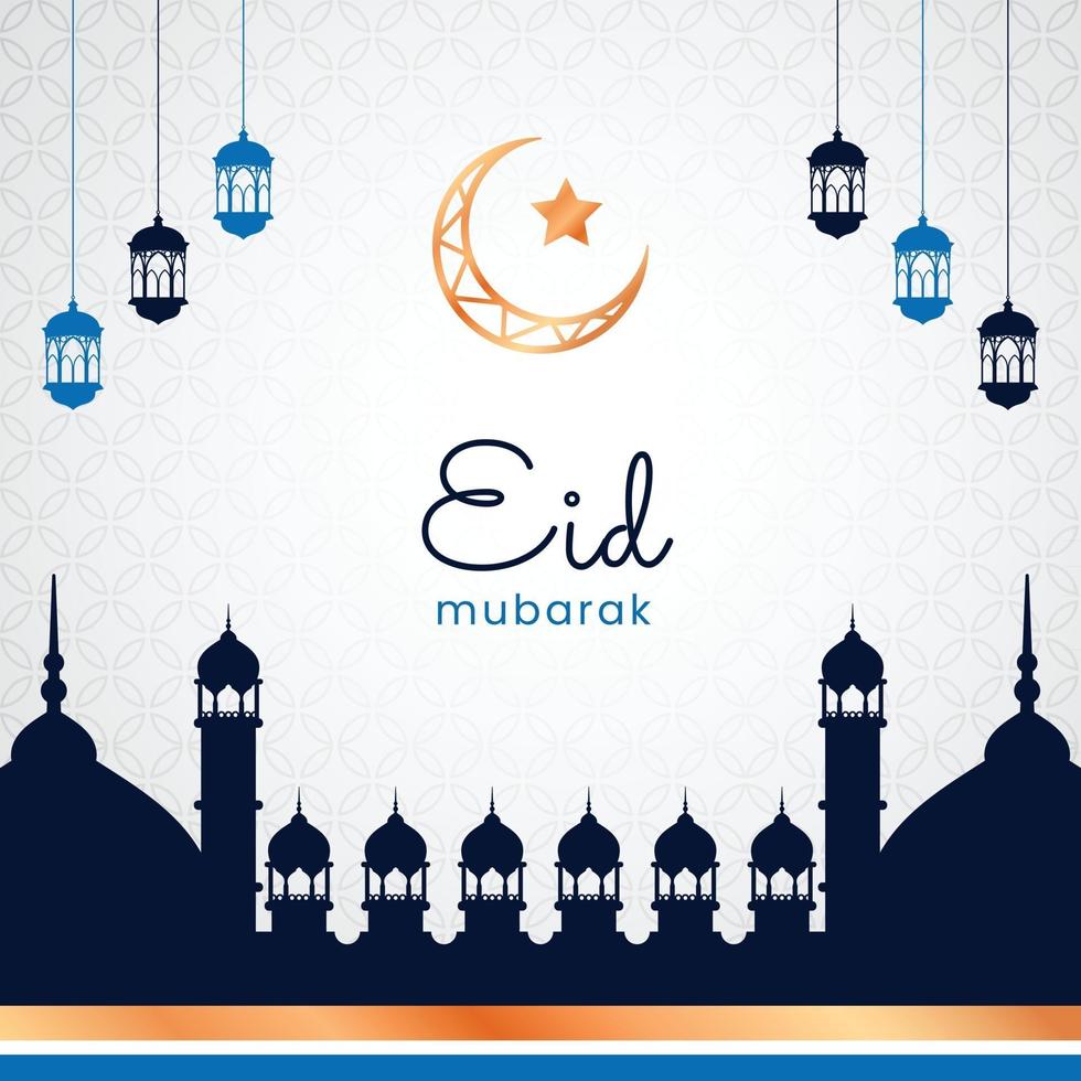 islamic square banner Illustration eid al fitr for social media posts vector