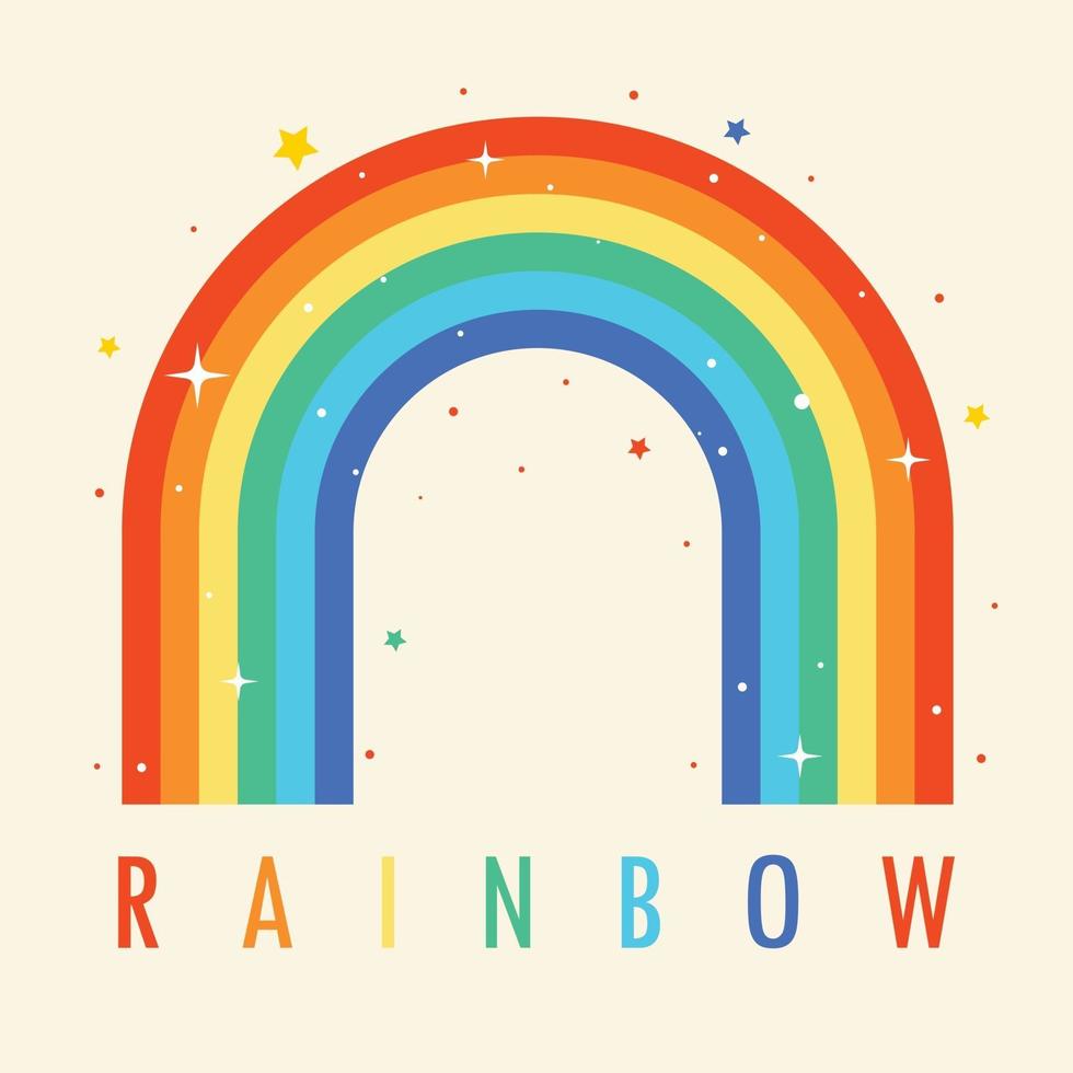 Concept Of A Colorful Rainbow vector