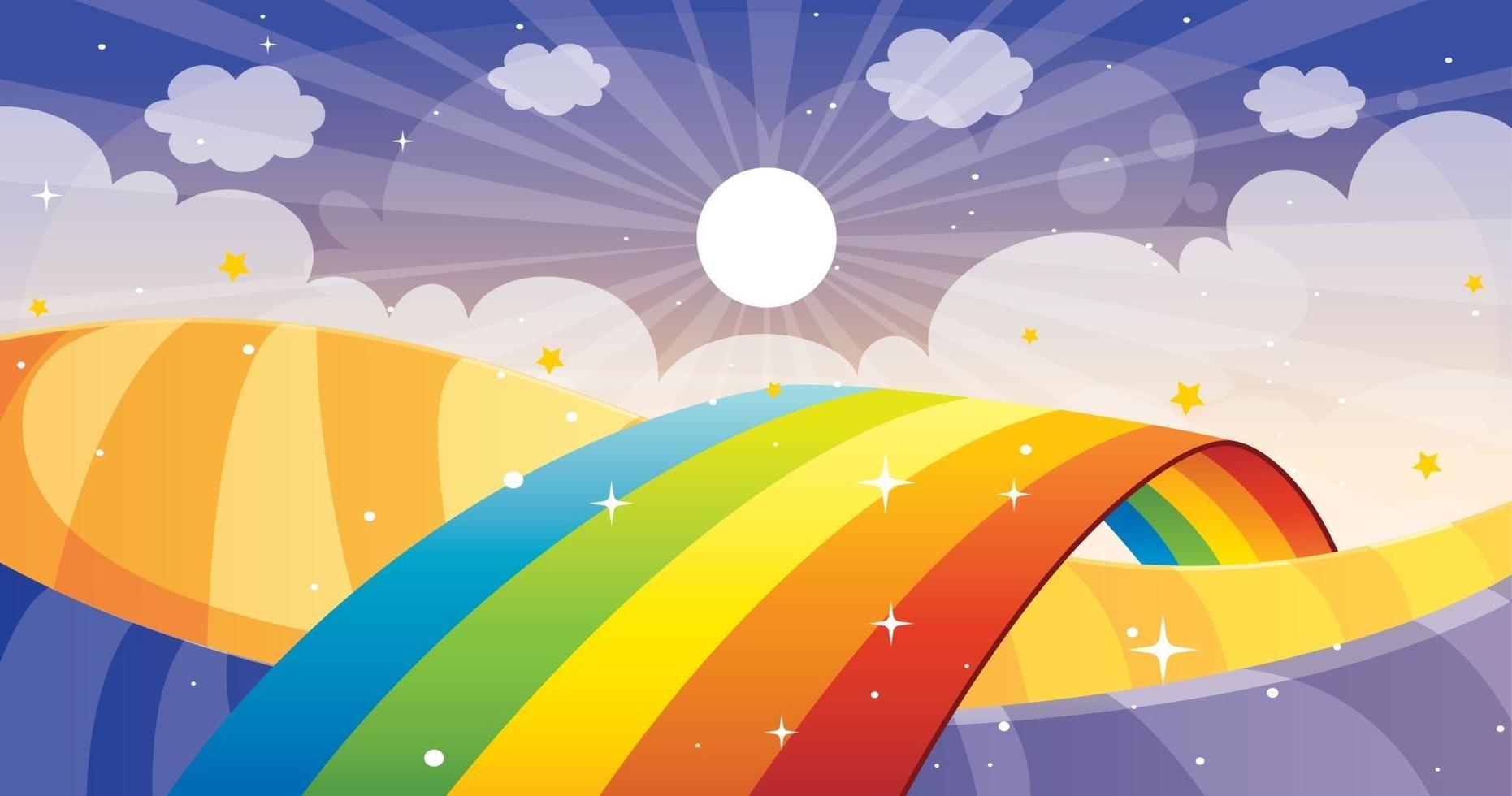 Concept Of A Colorful Rainbow vector