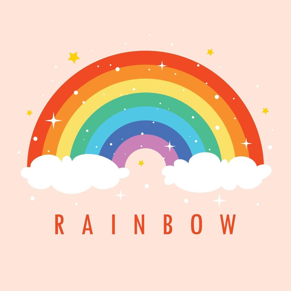 Concept Of A Colorful Rainbow vector