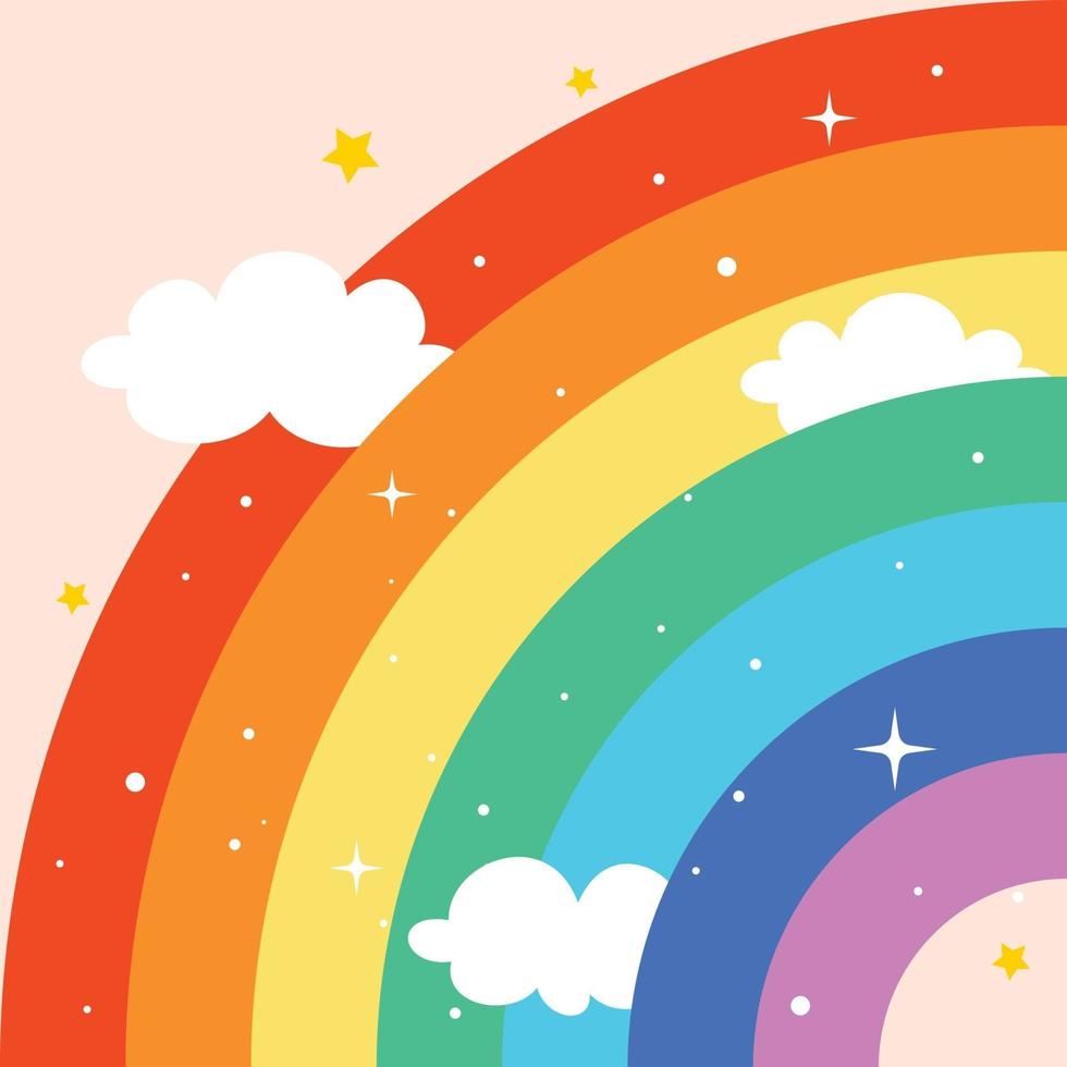 Concept Of A Colorful Rainbow vector