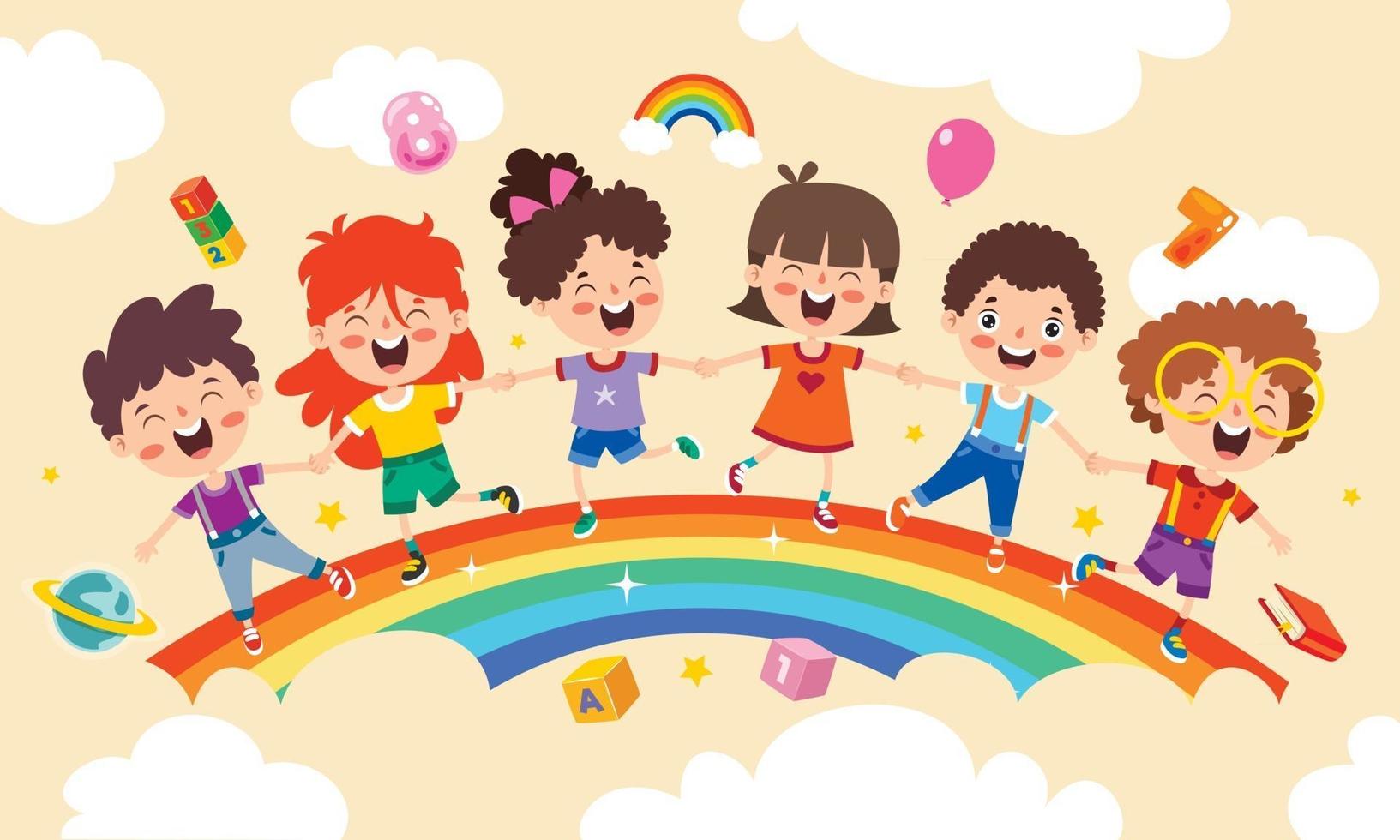Concept Of A Colorful Rainbow vector