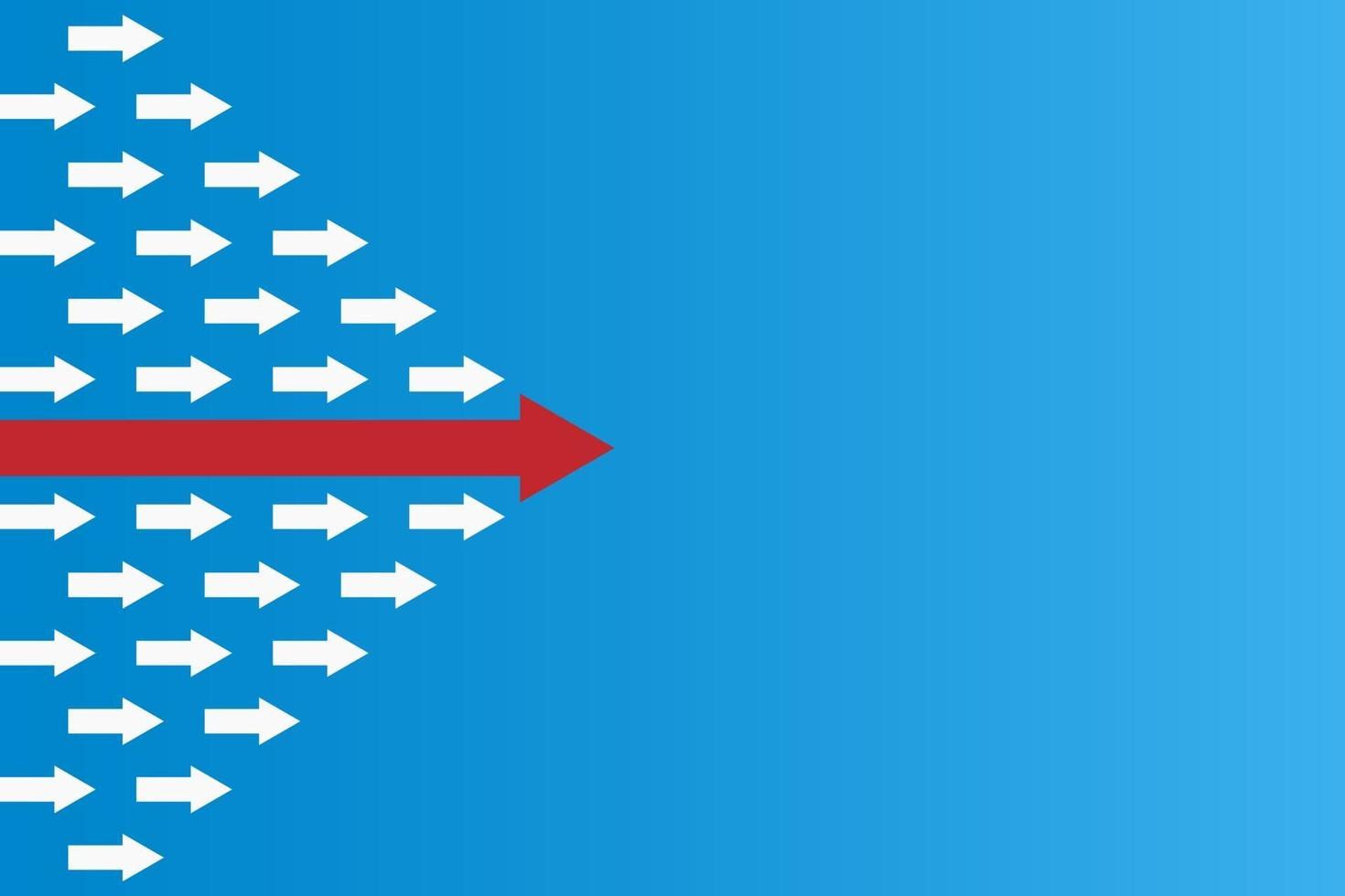 Abstract business growth and leadership concept with arrows vector