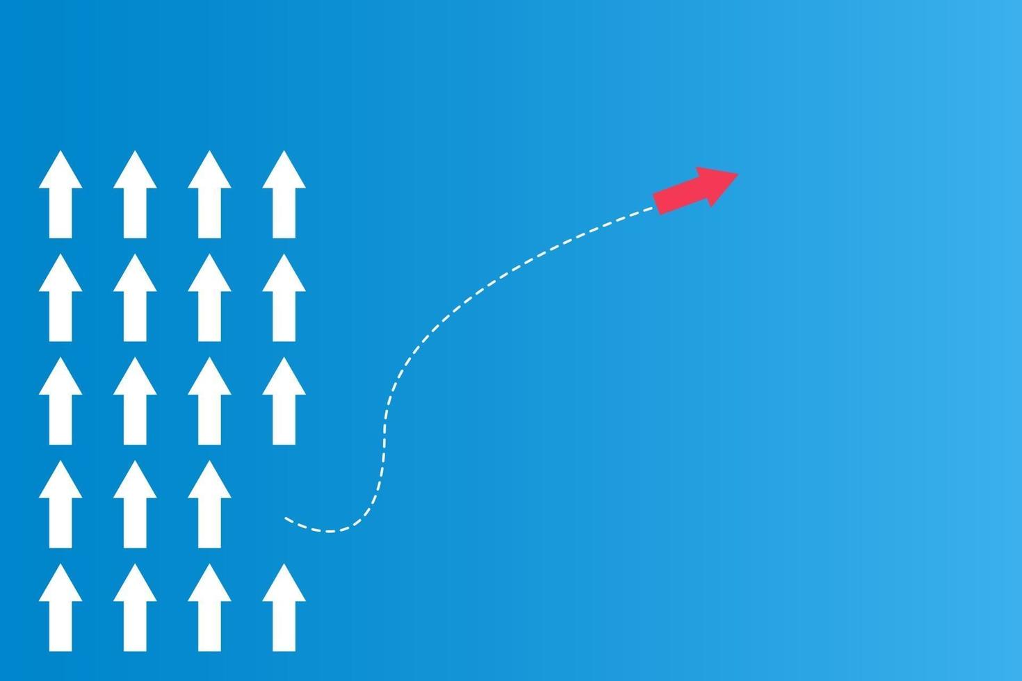 Abstract business growth and leadership concept with arrows vector