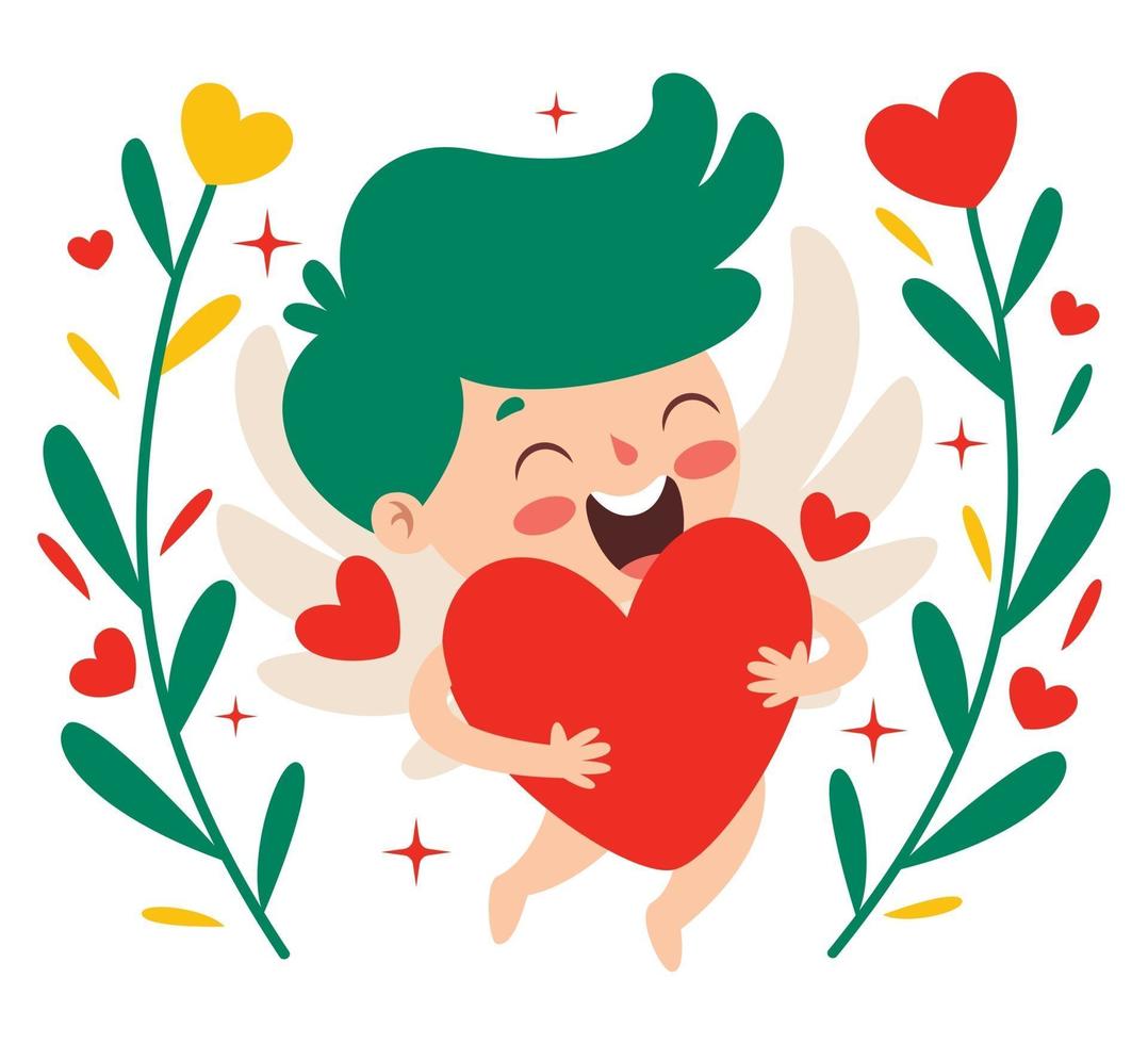 Love Concept With Cartoon Character vector