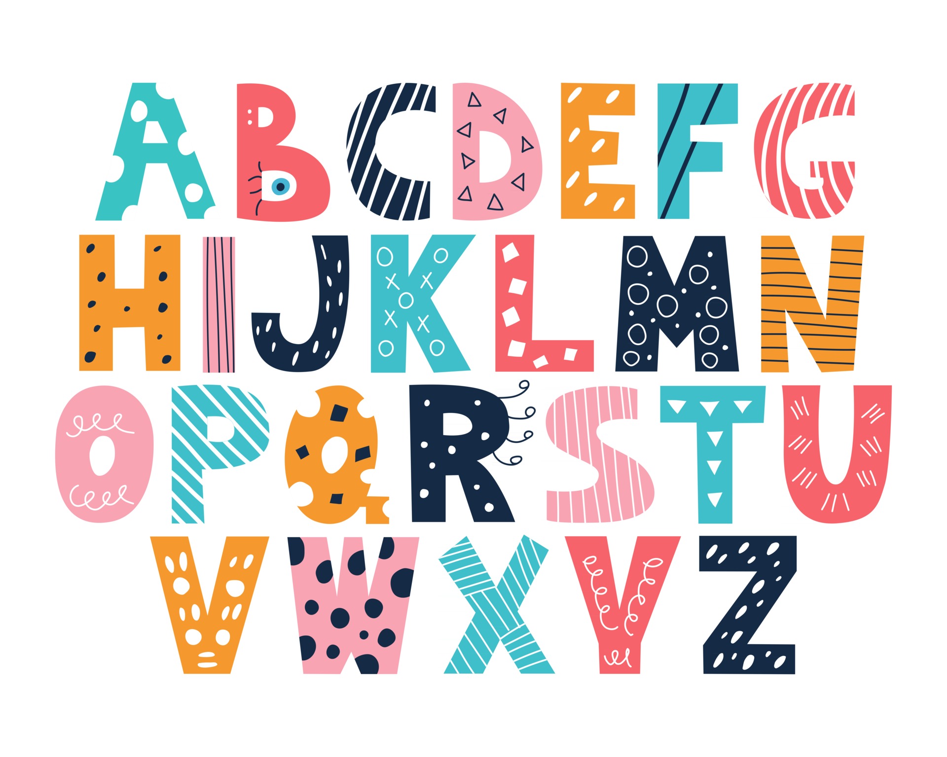 cute alphabet clipart