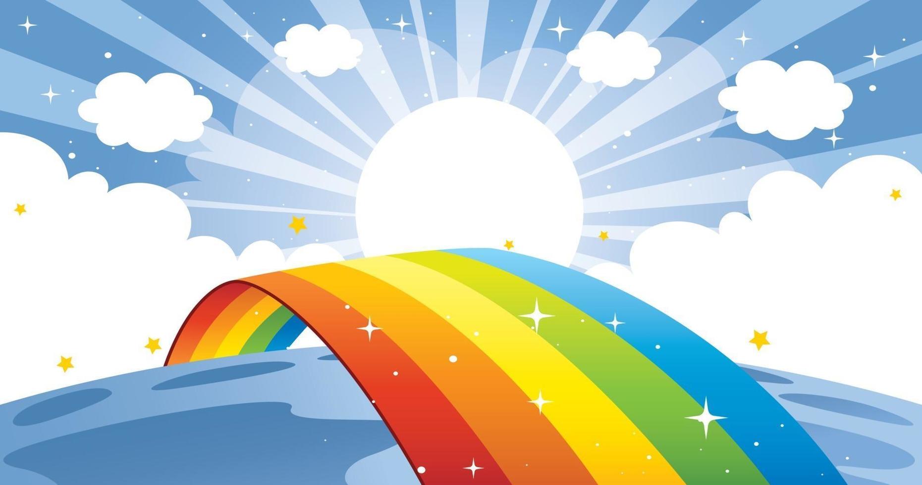 Concept Of A Colorful Rainbow vector