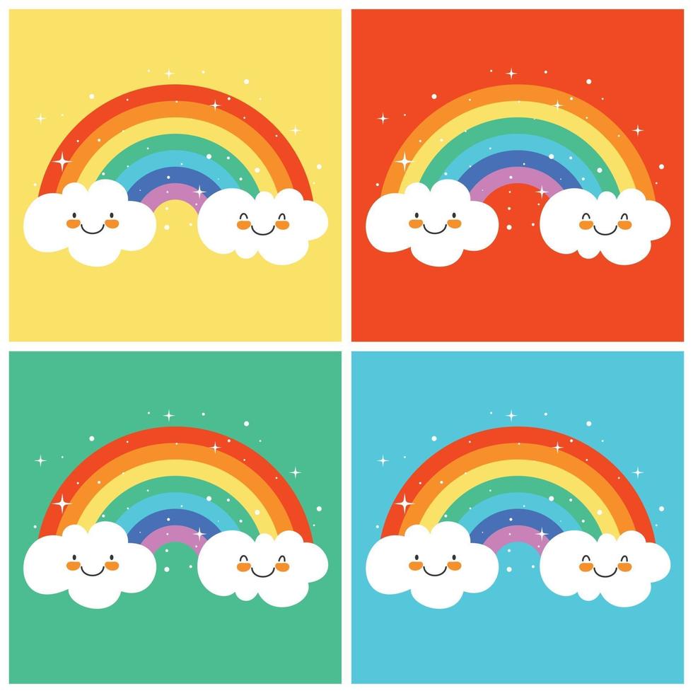 concepto de un arco iris de colores vector