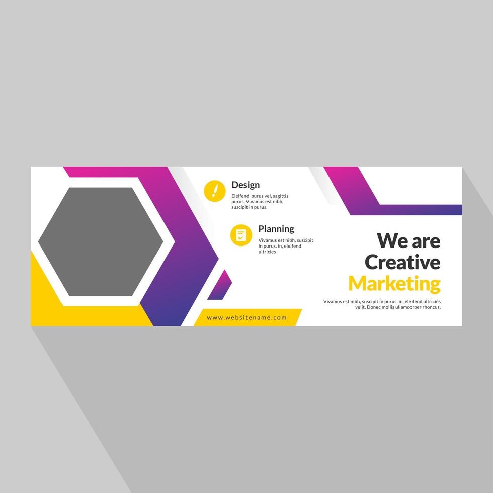 Business web banner design tempate vector