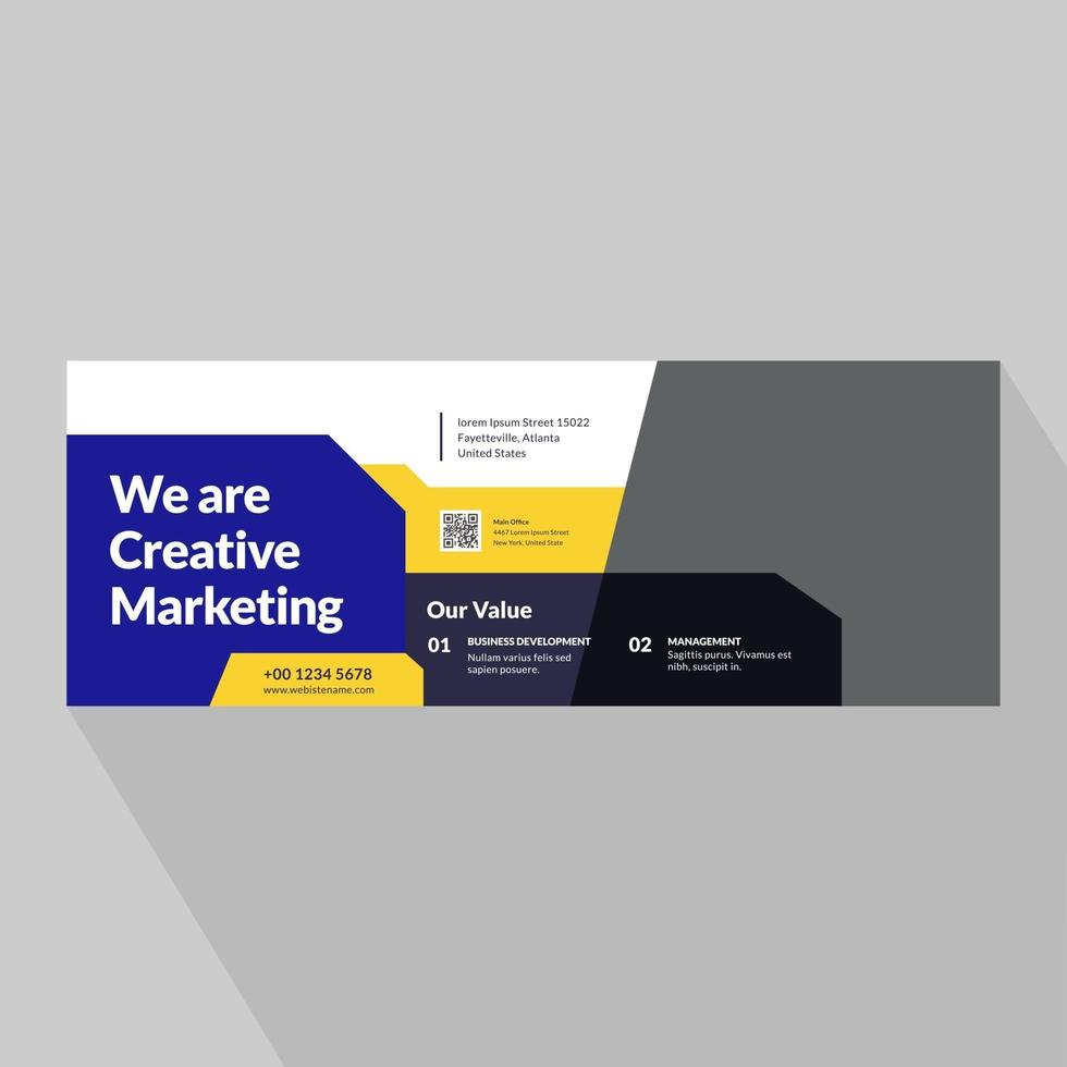 Business social media banner vector