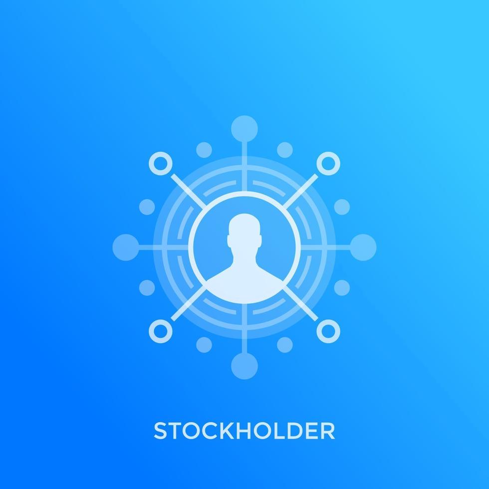 stockholder or investor vector icon