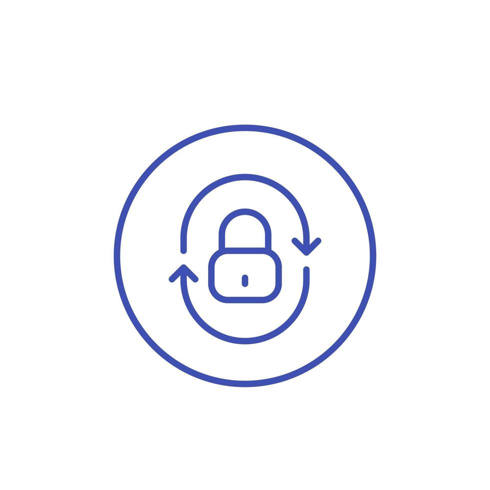 security icon with lock and arrows vector