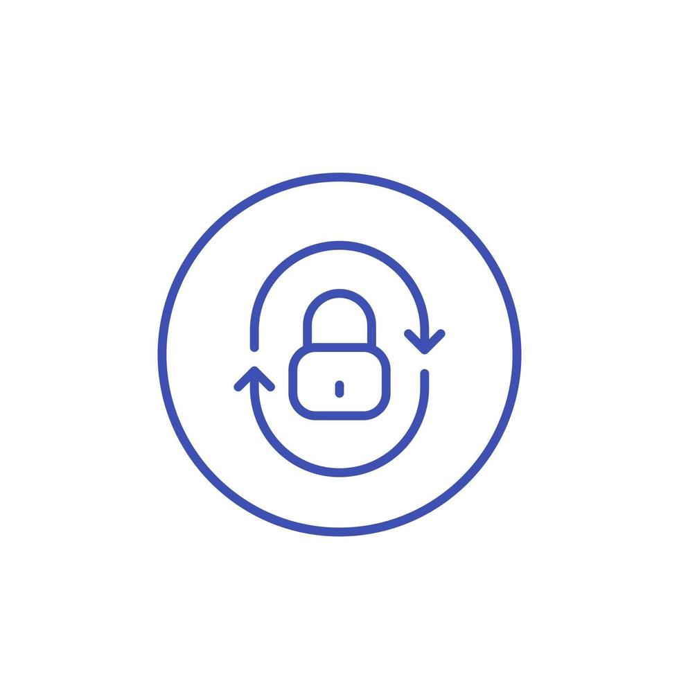 security icon with lock and arrows vector