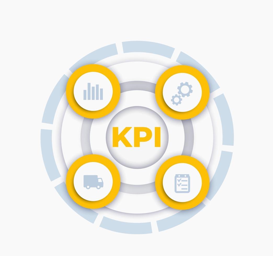 KPI vector infographics