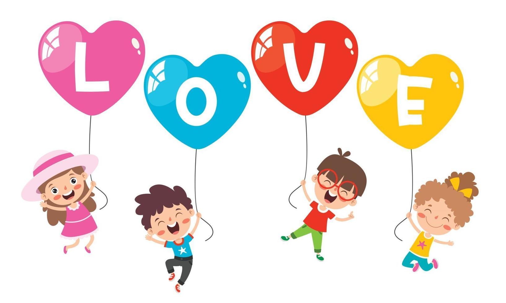 Love Concept With Cartoon Character vector