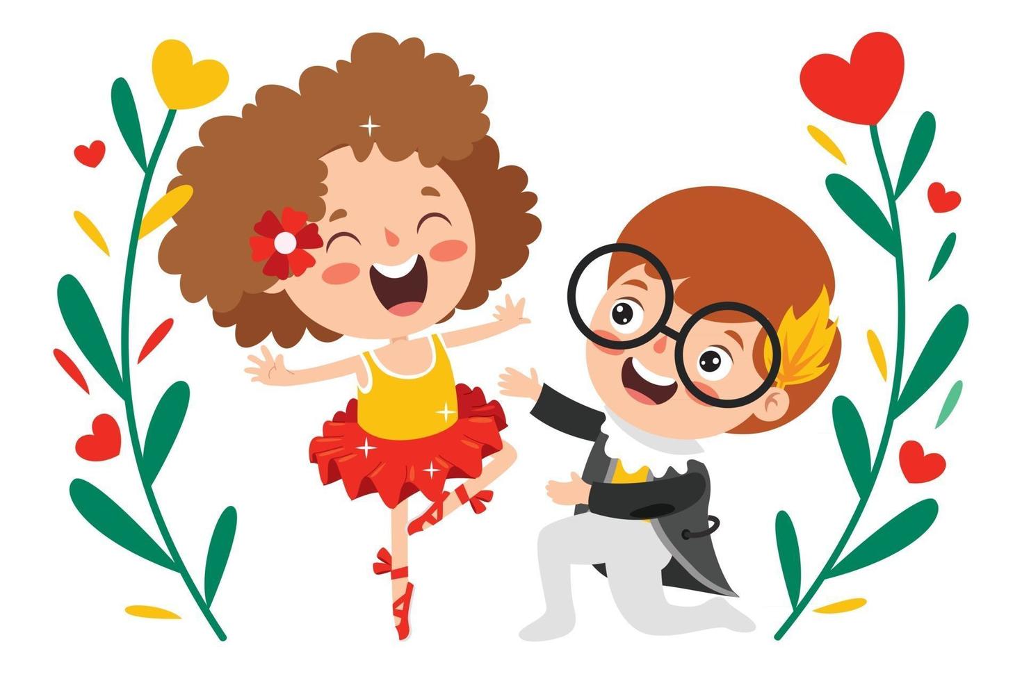Love Concept With Cartoon Character vector