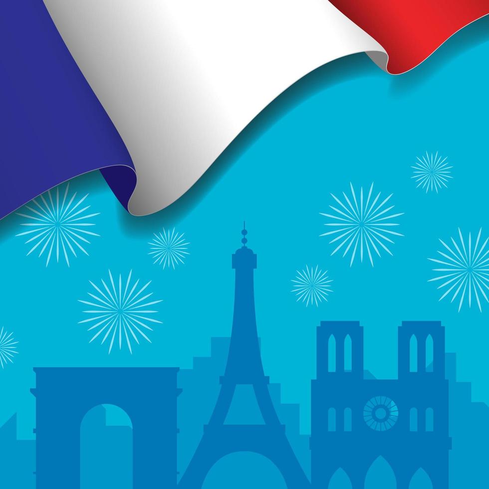 Bastille Day Celebration Background Concept vector