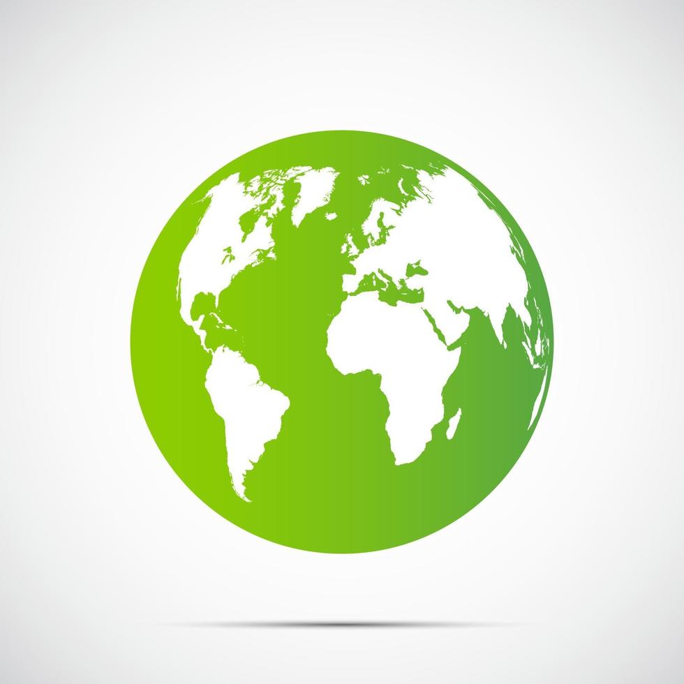 Green globe design vector