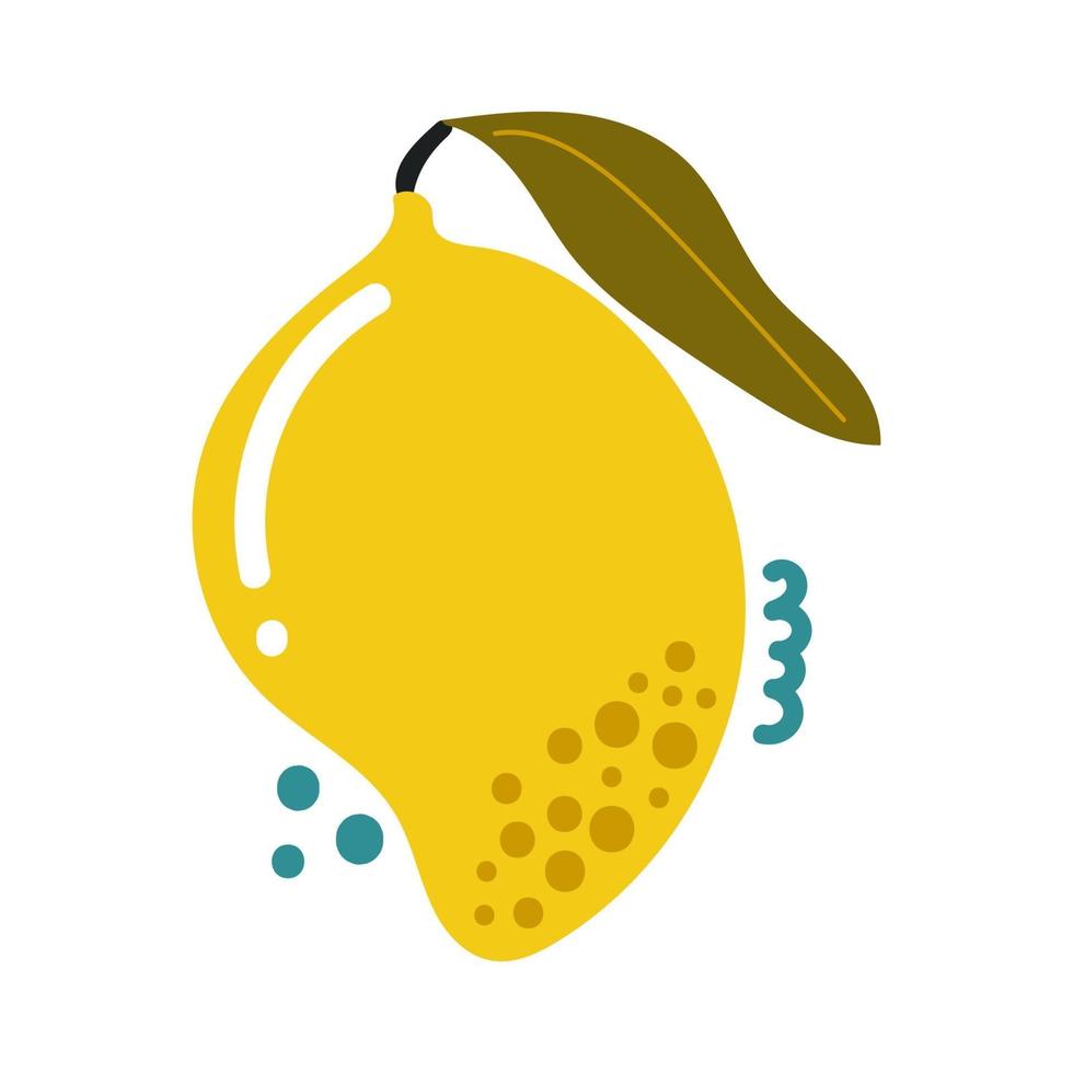 Hand drawn mango Love fruit concept Flat illustration vector