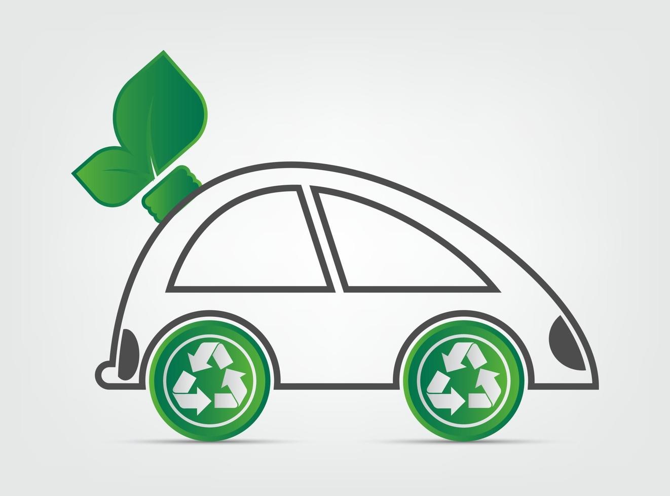 Ecology and Environmental Car Concept vector
