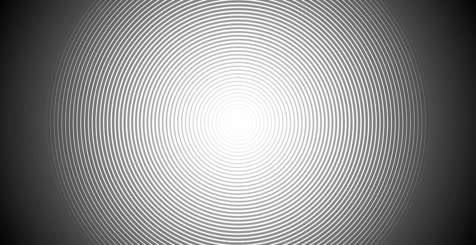 Concentric circle sound wave abstract line pattern vector