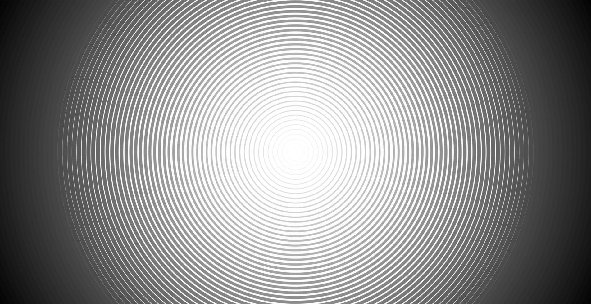 Concentric circle sound wave abstract line pattern vector