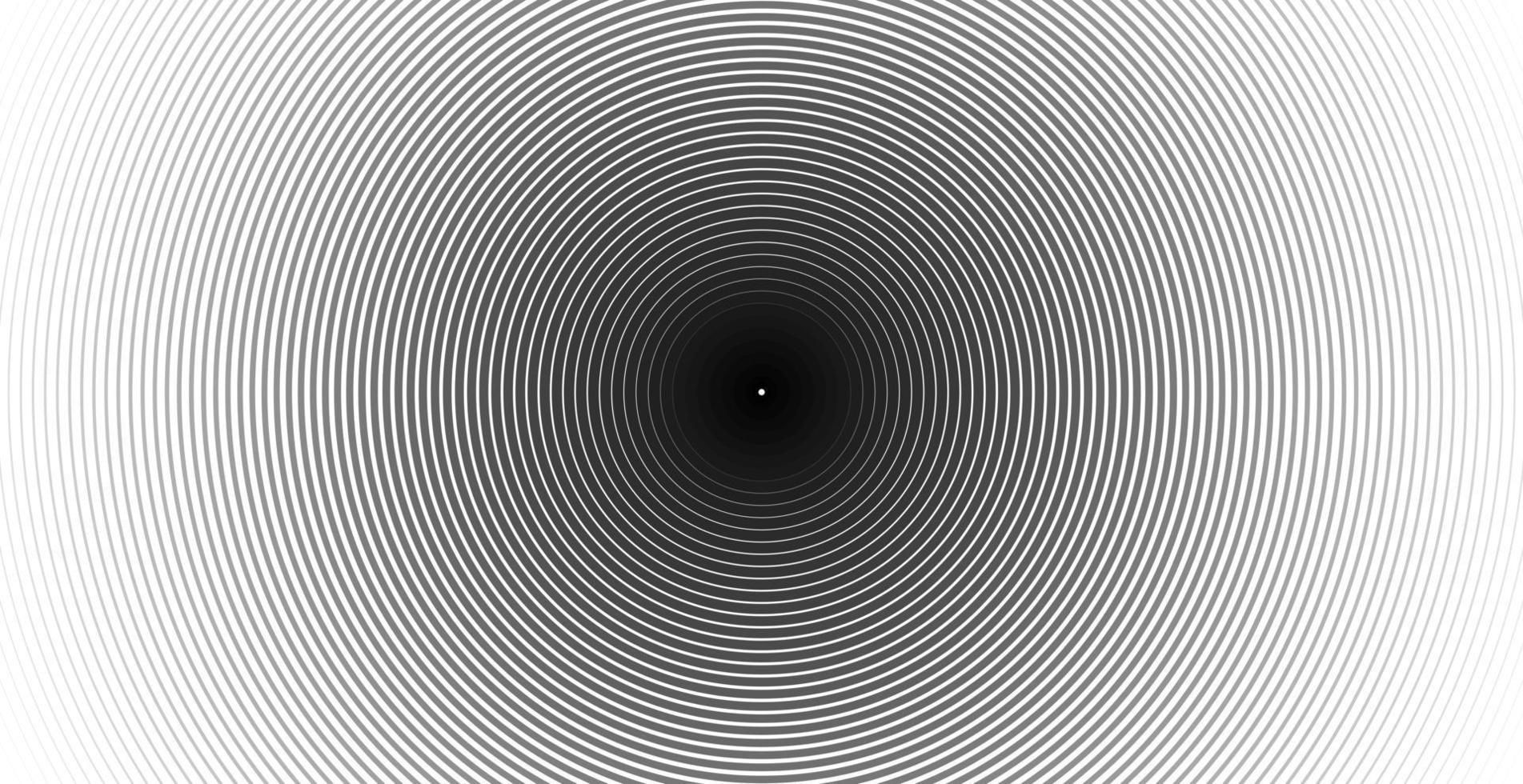 Concentric circle sound wave abstract line pattern vector