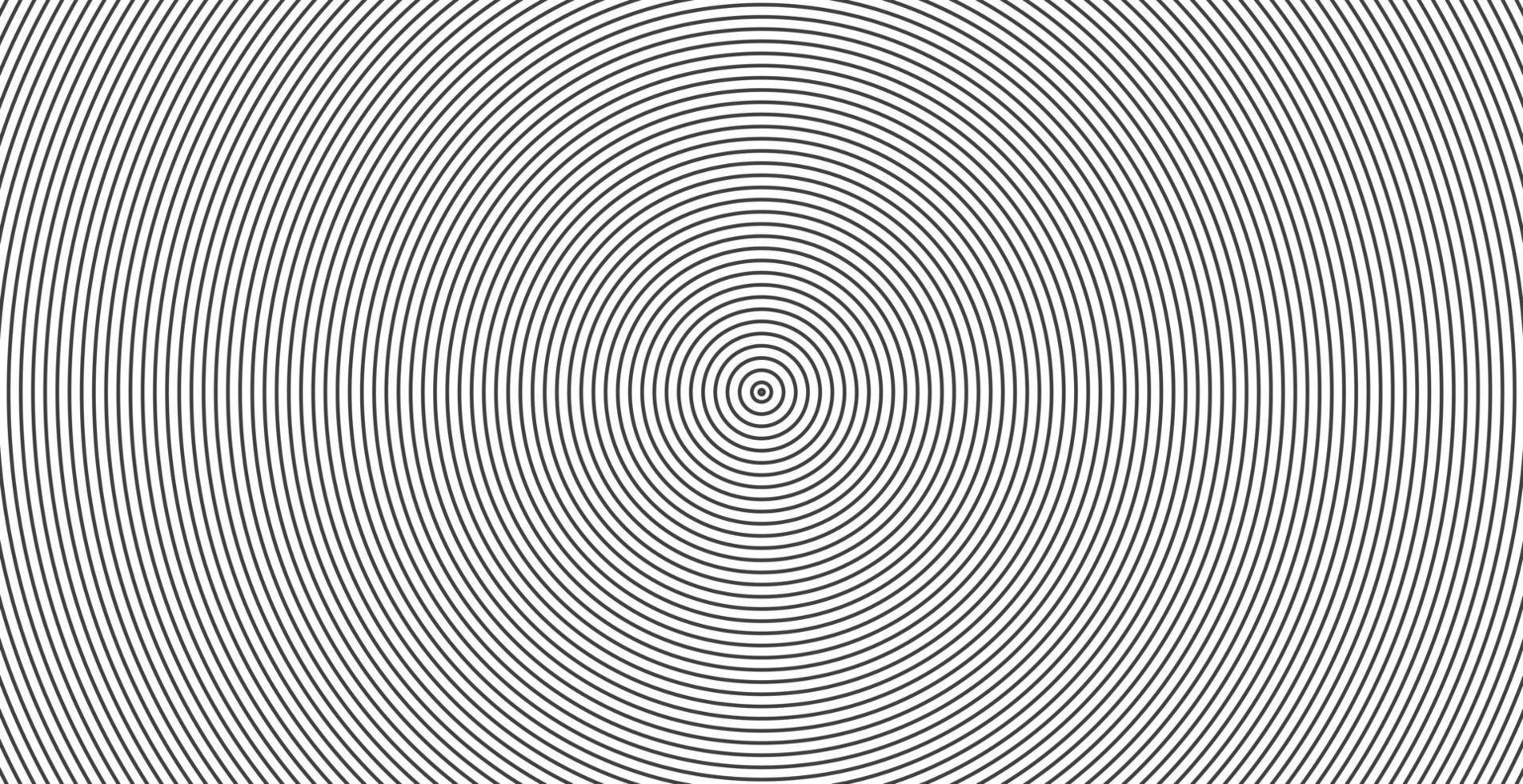 Concentric circle sound wave abstract line pattern vector