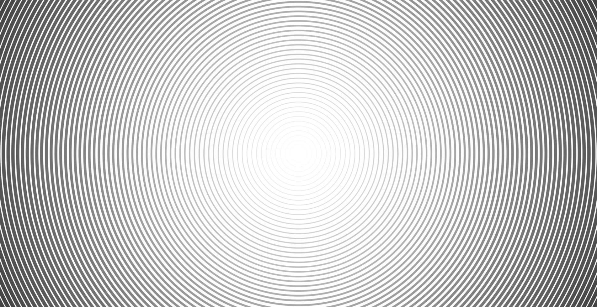 Concentric circle sound wave abstract line pattern vector