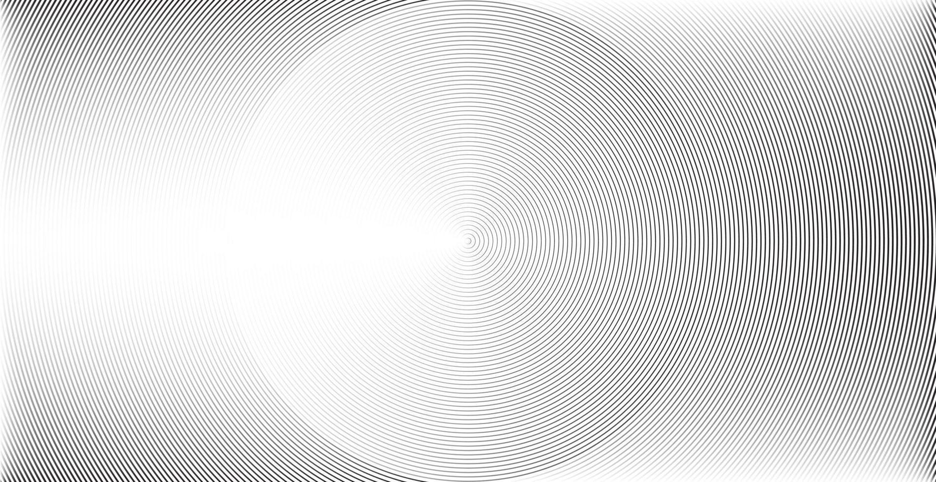 Concentric circle sound wave abstract line pattern vector