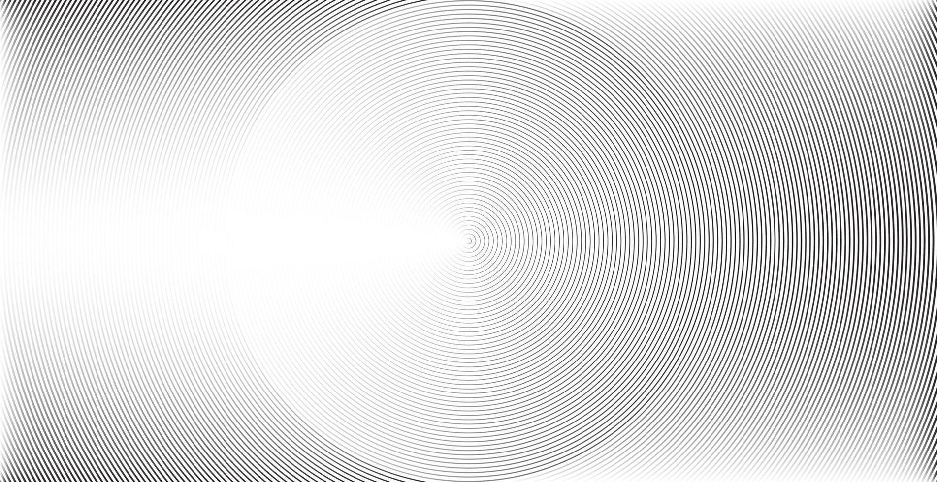 Concentric circle sound wave abstract line pattern vector