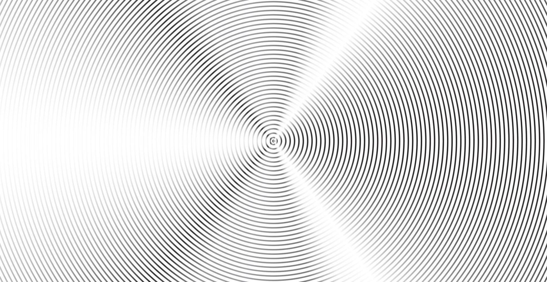 Concentric circle sound wave abstract line pattern vector