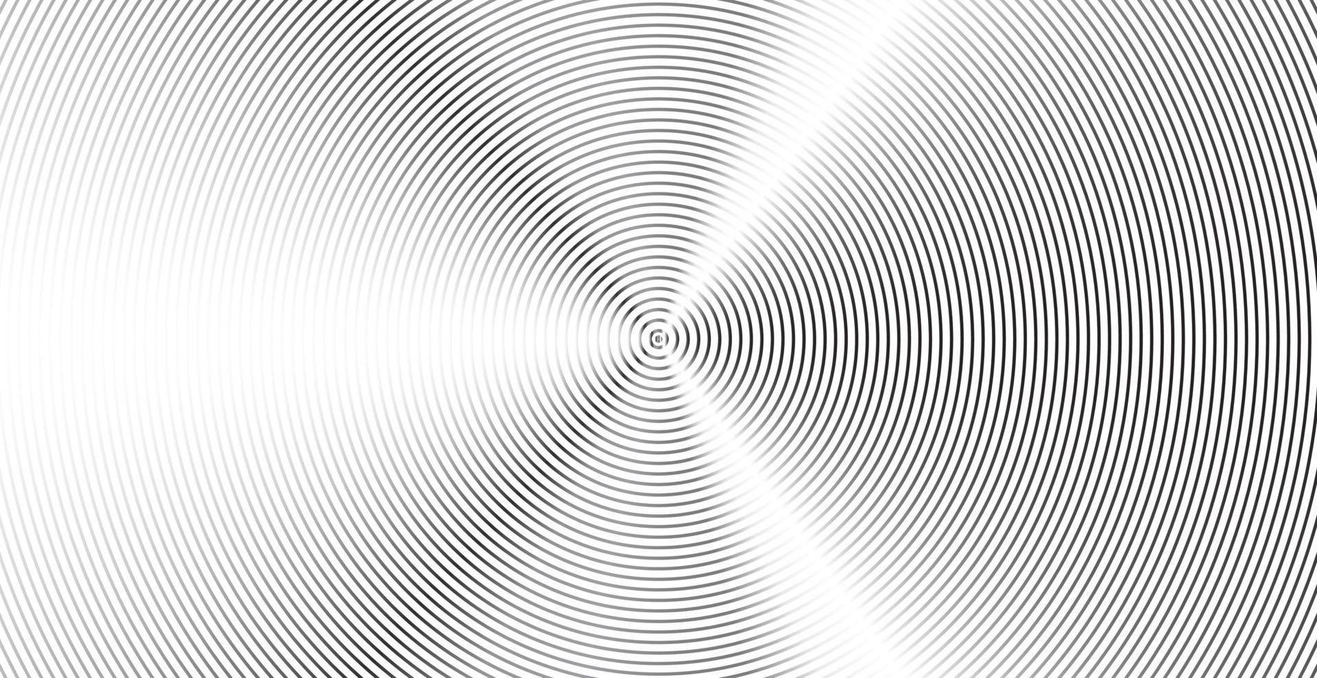 Concentric circle sound wave abstract line pattern vector