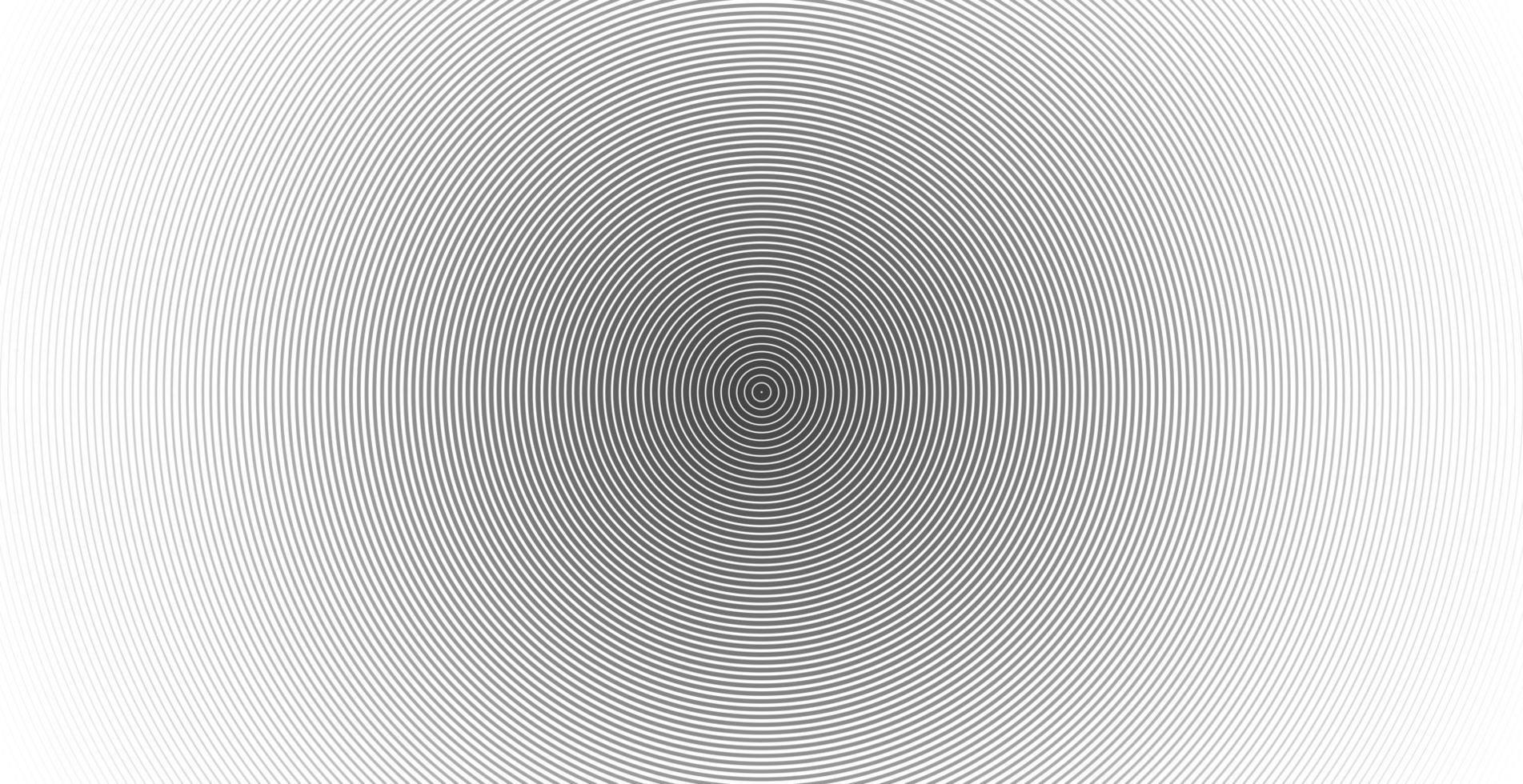 Concentric circle sound wave abstract line pattern vector