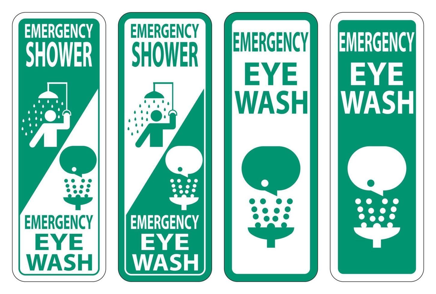 Emergency Shower Eye Wash Sign vector
