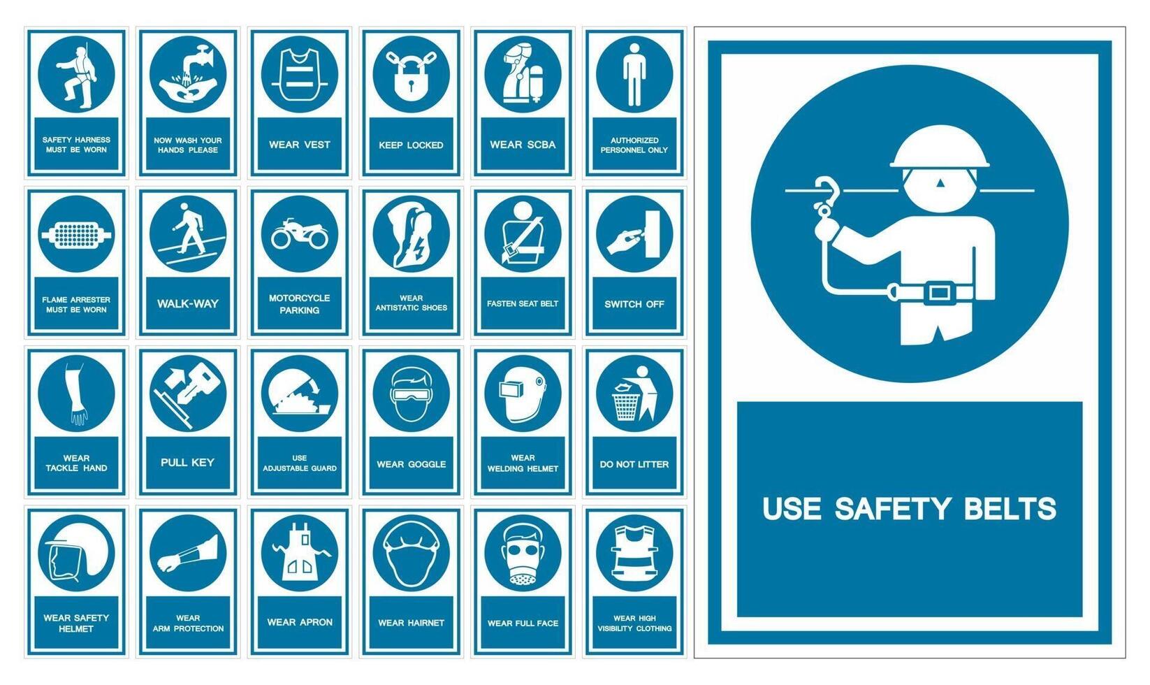 Safety PPE Must Be Worn Sign vector