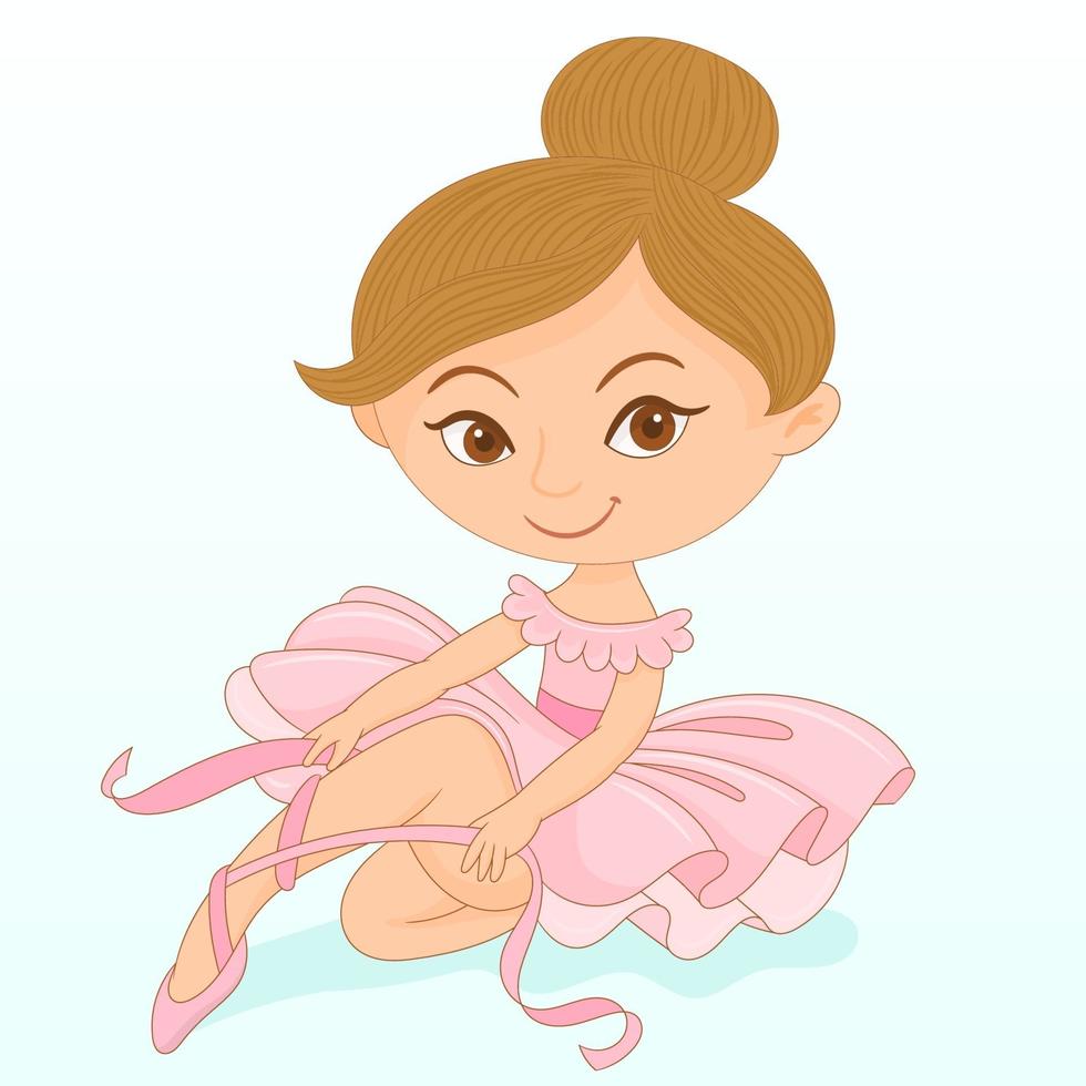 Ballerina dancer in beautiful pose ballet vector