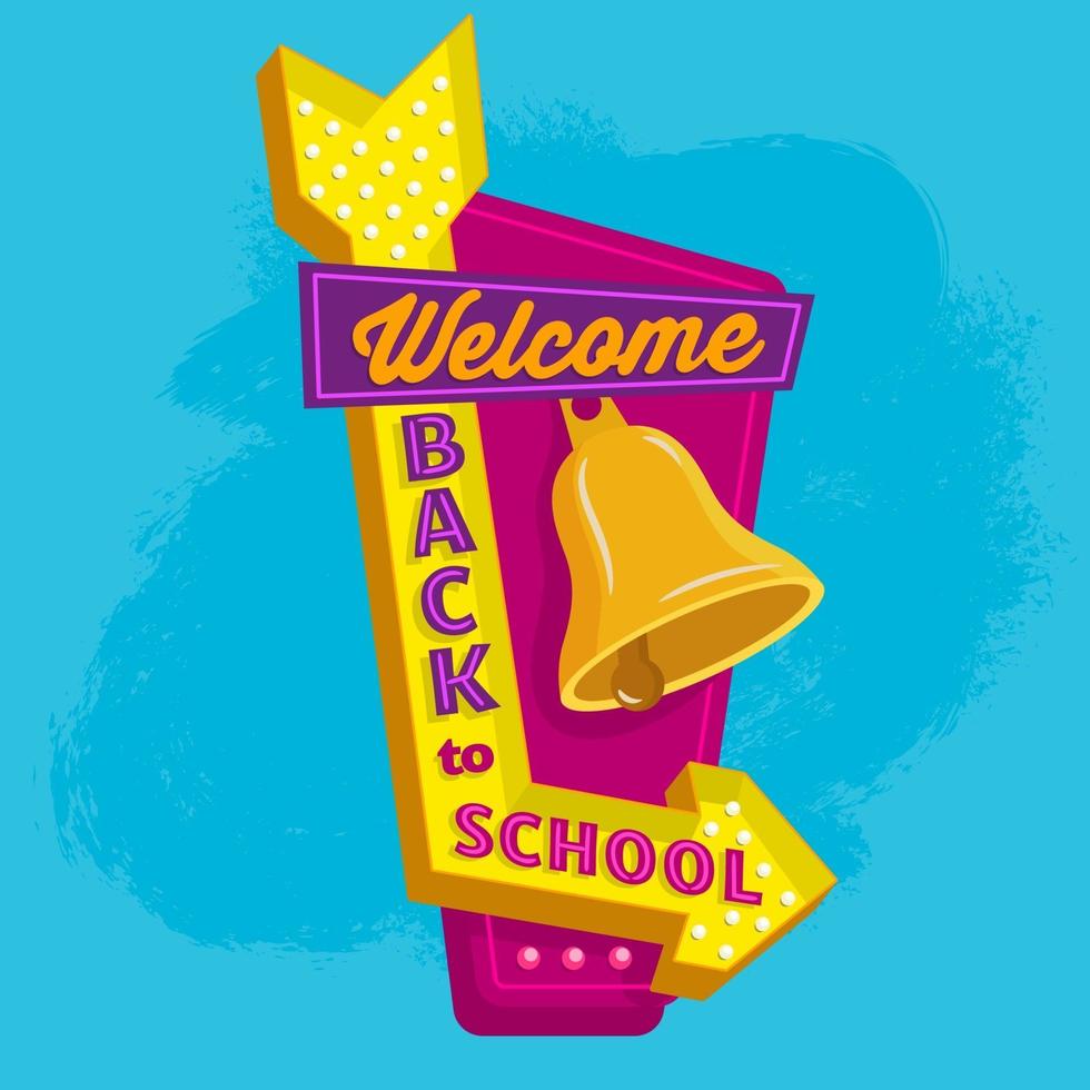 Back to school banner illustration vector