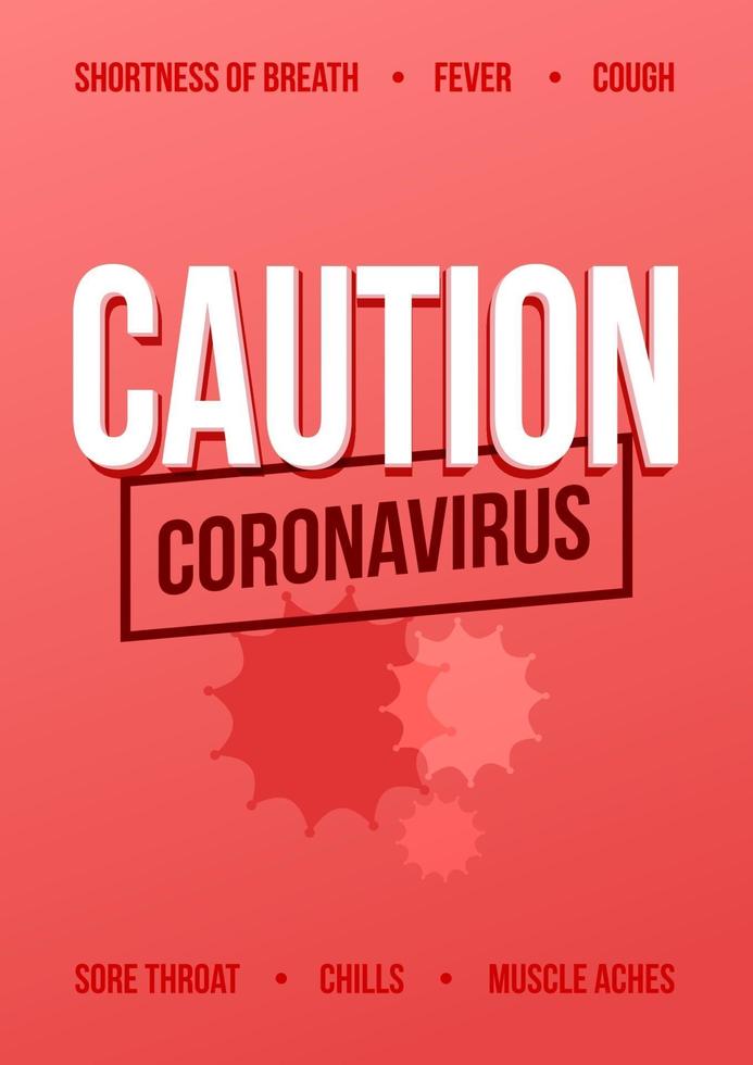 Virus epidemic concept vector poster Coronavirus background banner