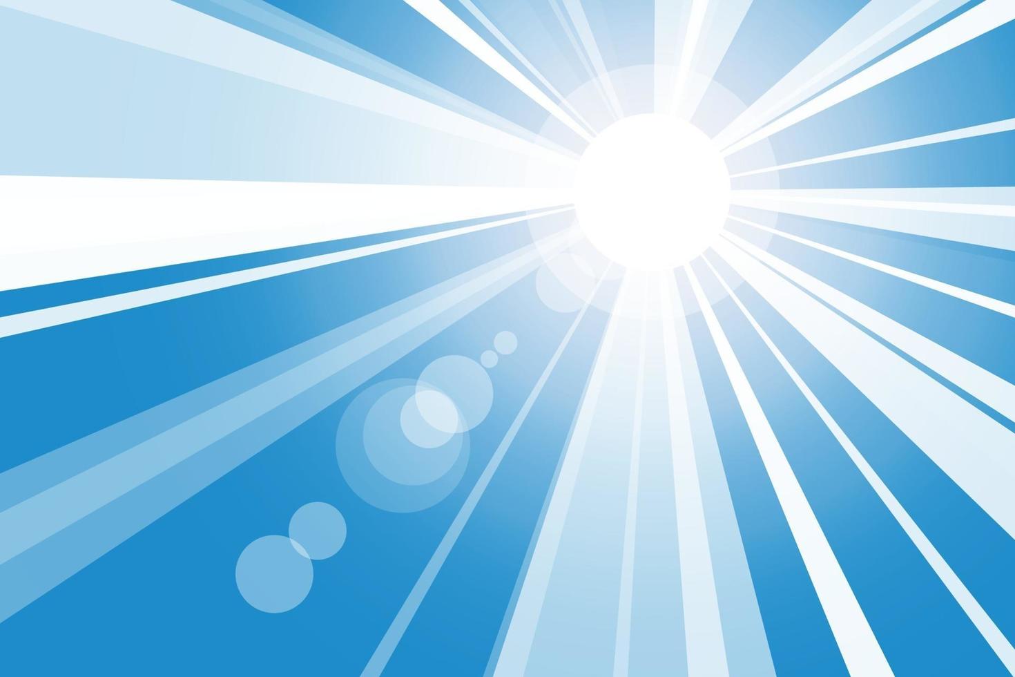 Bright ray abstract and light blue background vector