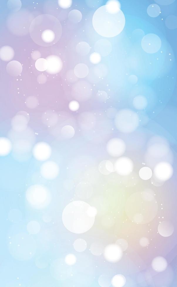 Abstract blue blurred background with bokeh effect vector