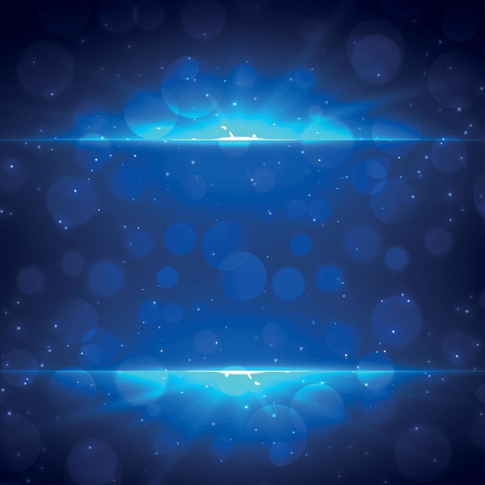 Abstract blue blurred background with bokeh effect vector