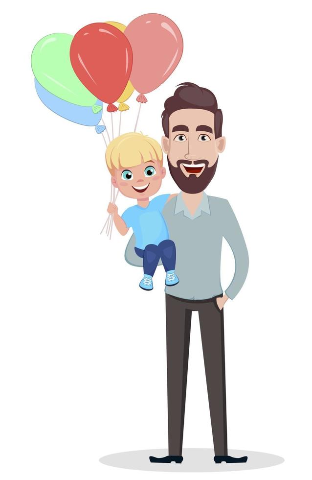 Happy Fathers Day greeting card vector