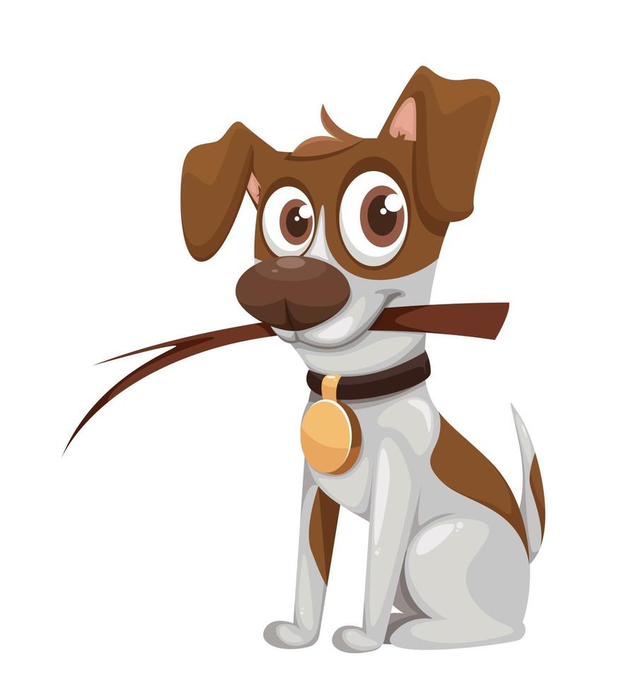 Cute Cartoon Jack Russell Terrier vector