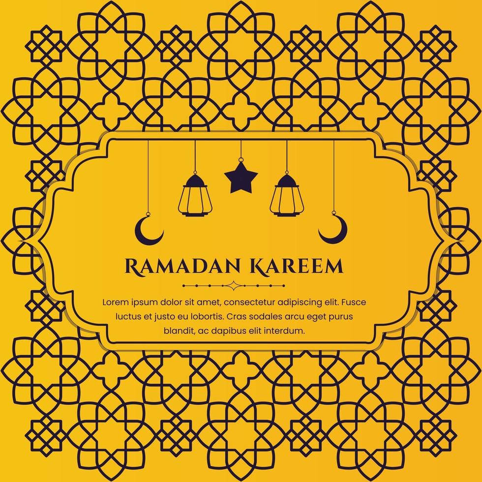 feliz saludo ramadan kareem plantilla de fondo vector gratuito